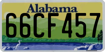AL license plate 66CF457