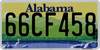 AL license plate 66CF458