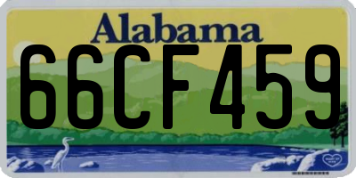 AL license plate 66CF459
