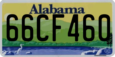 AL license plate 66CF460