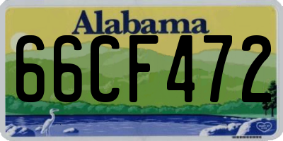 AL license plate 66CF472
