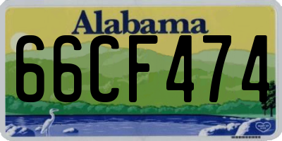 AL license plate 66CF474