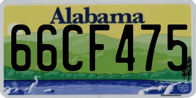 AL license plate 66CF475