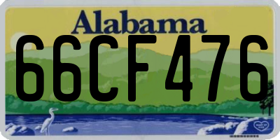 AL license plate 66CF476