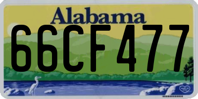 AL license plate 66CF477