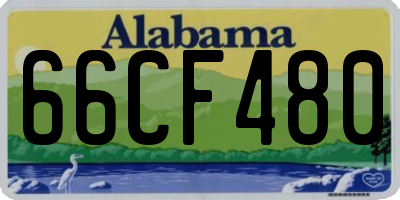 AL license plate 66CF480