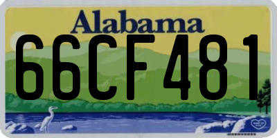 AL license plate 66CF481