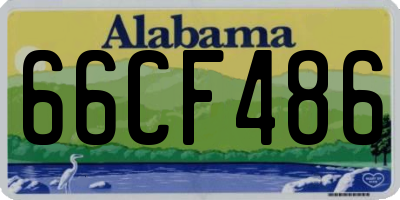 AL license plate 66CF486