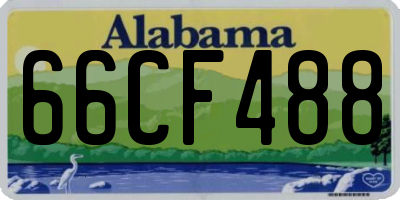 AL license plate 66CF488