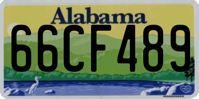 AL license plate 66CF489