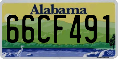 AL license plate 66CF491