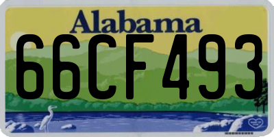 AL license plate 66CF493