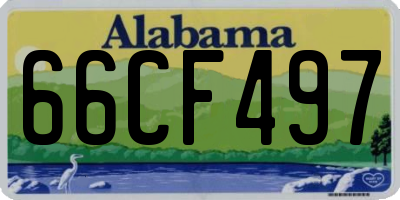AL license plate 66CF497