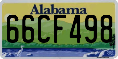 AL license plate 66CF498