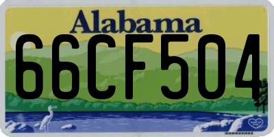 AL license plate 66CF504