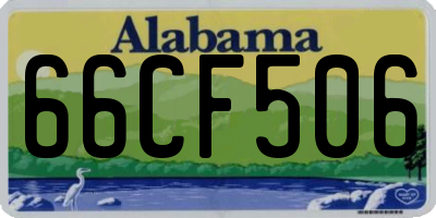 AL license plate 66CF506