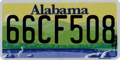 AL license plate 66CF508