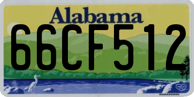 AL license plate 66CF512