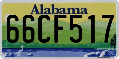 AL license plate 66CF517