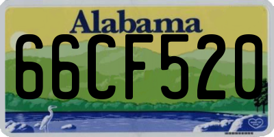 AL license plate 66CF520