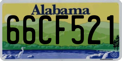AL license plate 66CF521