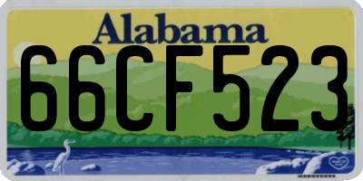 AL license plate 66CF523