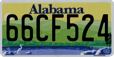 AL license plate 66CF524
