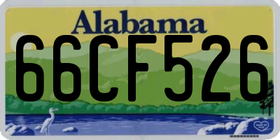 AL license plate 66CF526