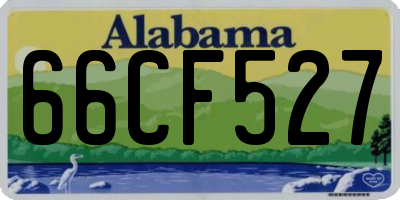 AL license plate 66CF527