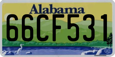 AL license plate 66CF531