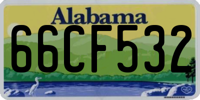 AL license plate 66CF532