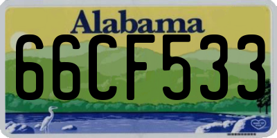 AL license plate 66CF533