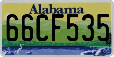 AL license plate 66CF535