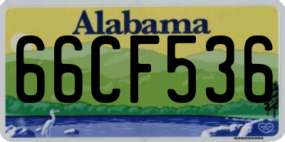 AL license plate 66CF536