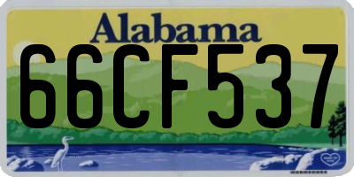AL license plate 66CF537