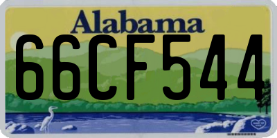 AL license plate 66CF544
