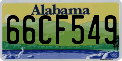AL license plate 66CF549
