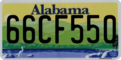 AL license plate 66CF550