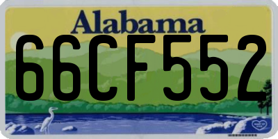 AL license plate 66CF552
