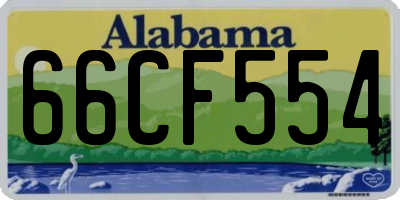 AL license plate 66CF554
