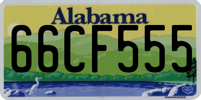 AL license plate 66CF555