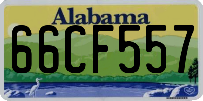 AL license plate 66CF557