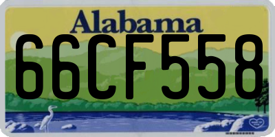 AL license plate 66CF558