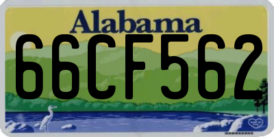 AL license plate 66CF562