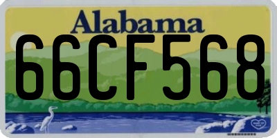 AL license plate 66CF568
