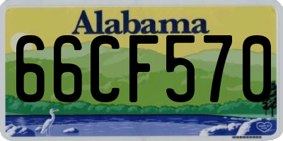 AL license plate 66CF570