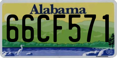 AL license plate 66CF571