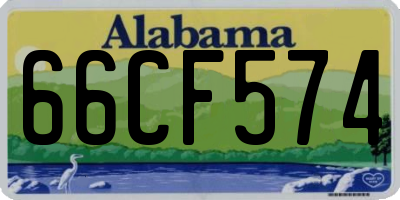 AL license plate 66CF574