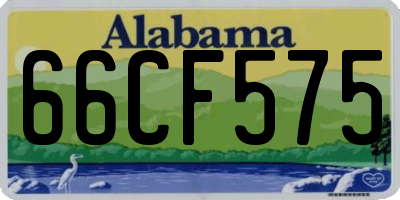 AL license plate 66CF575