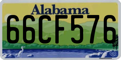 AL license plate 66CF576
